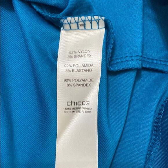 Chico's Blue Sleeveless Tank Top - Picture 6 of 7